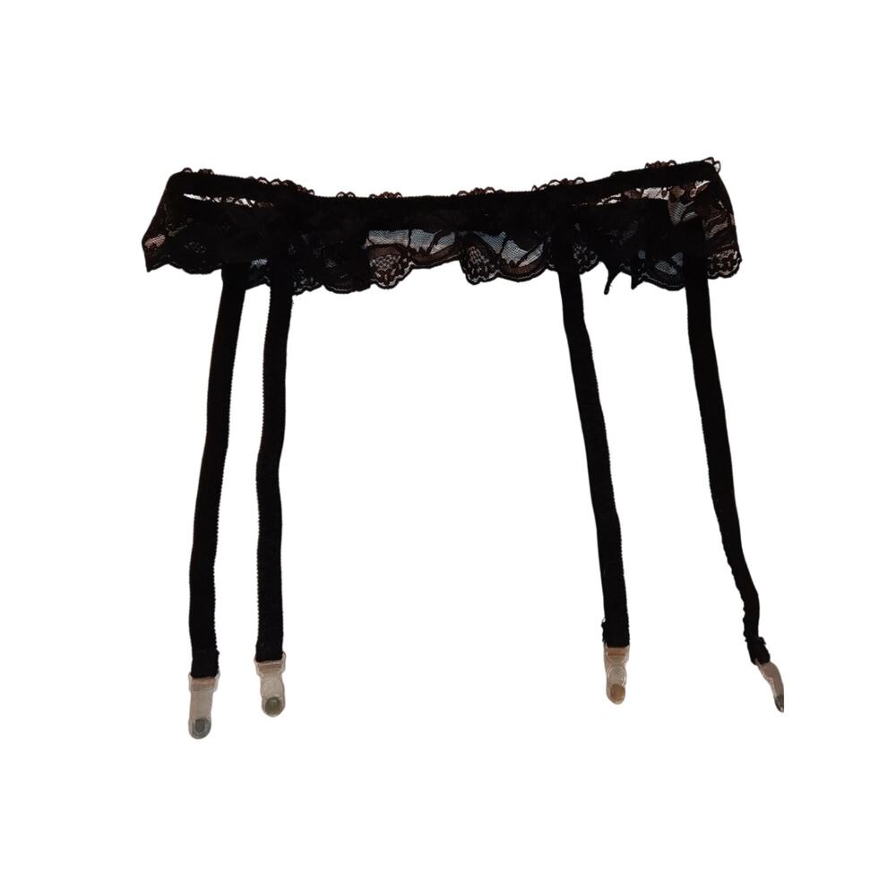 Victoria's Secret Vintage 1990 Black Lace Garter Belt